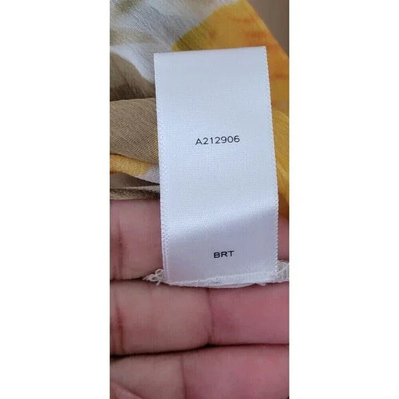 Susan Graver Womens Yellow floral Business Pearl Blouse Size XS. - Picture 10 of 11